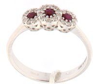 Anello Davite & Delucchi Donna in Oro bianco Rubino 0.19 Ct AA032136 RB - AA032136 RB